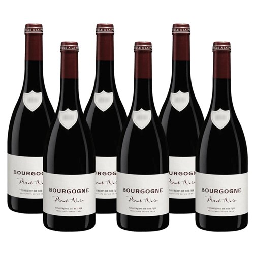 Case of 6 Vignerons de Bel Air Bourgogne Pinot Noir 75cl Red Wine